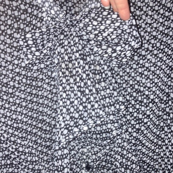 Maurices Black and White Button Down Blouse - Picture 4 of 8